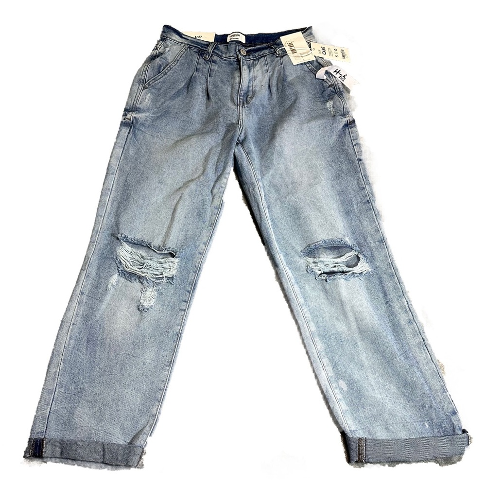 Kensie Women’s Jeans Bondi Size 4 High Rise Modern Straight Denim Mom Distressed